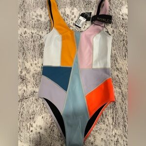 Cynthia Rowley Color Block One Piece Neoprene Swimsuit